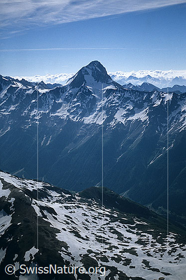 Foto: Bietschhorn von Nordwesten (Balmhorn).