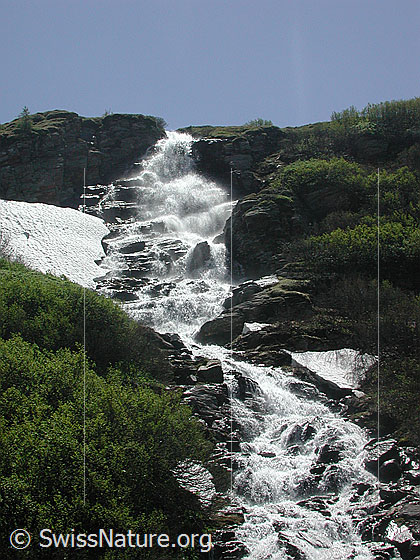 Foto: Hoher Wasserfall in der Nähe von Chiestaffel