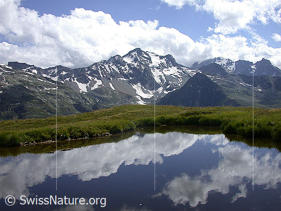 Foto: Schwarzhorn. Aufnahmeort: Kleiner See unter dem Gandhorn.