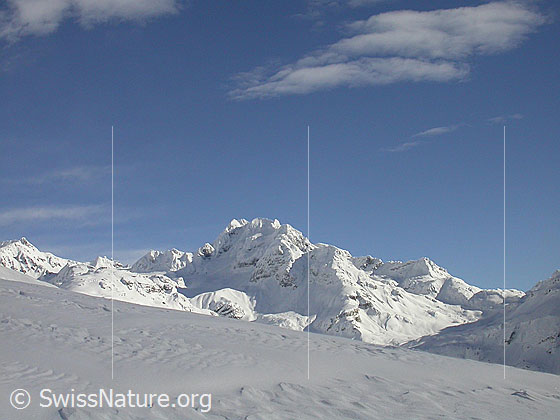 Foto: Frisch verschneite Landschaft mit Ofenhorn von W (Gand)
