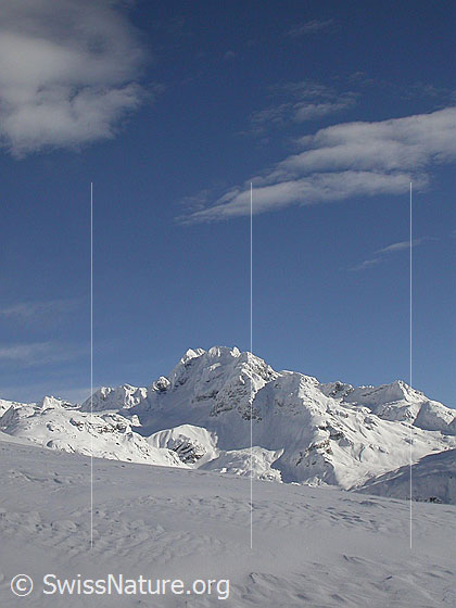 Foto: Frisch verschneite Landschaft mit Ofenhorn von W (Gand)