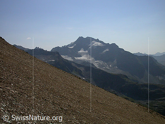 Foto: Blick vom Fuss des 2. Turbechef zum Ofenhorn.