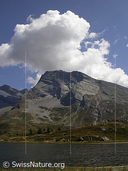 Foto: Simplonpass: Hopschusee. 
Im Hintergund: Hübschhorn.