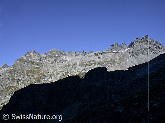 Foto: Blick vom Chriegalptal zum Gebiet Gischigletscher.