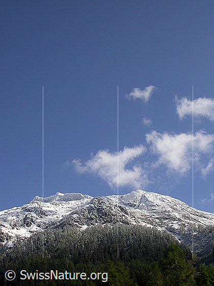 Foto: Unteres Schinhorn und Gorb, frisch verschneit.