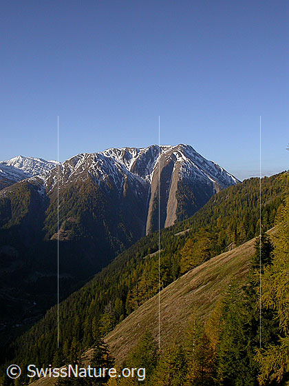Foto: Blick vom Sännewäg zum Breithorn.