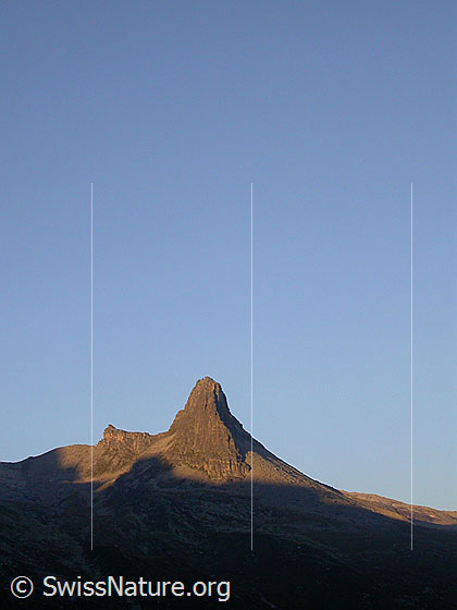 Foto: Zervreilahorn im ersten Licht des Tages.