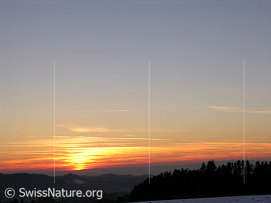 Foto: Abendstimmung über dem Emmental.
