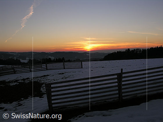 Foto: Abendstimmung über dem Emmental.