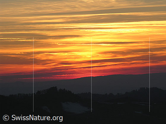 Foto: Abendstimmung über dem Emmental.