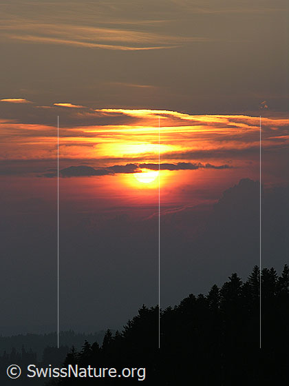 Foto: Abendstimmung über dem Emmental.