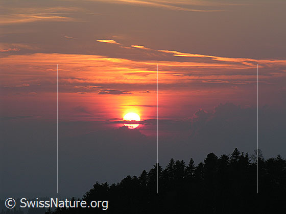 Foto: Abendstimmung über dem Emmental.