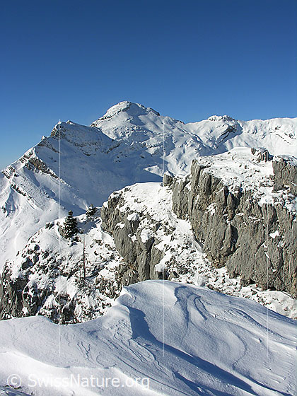 Foto: Blick vom Böli zum Schibengütsch (Schrattenfluh).
