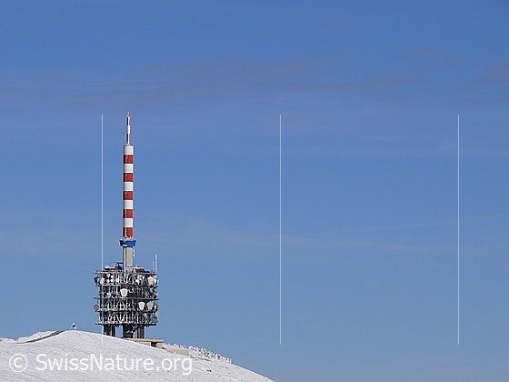 Foto: Antenne der Telekommunikationsanlage auf dem Chasseral.
