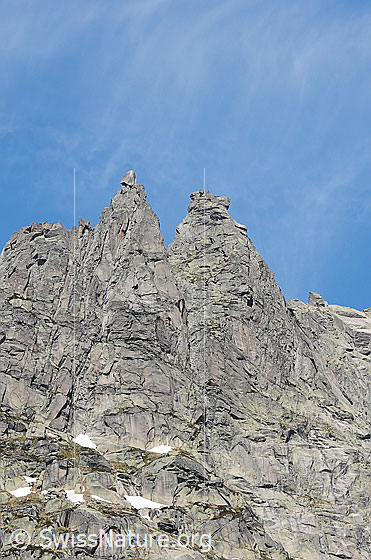 Foto: Fesltürme des Chlys Gelmerhorn.