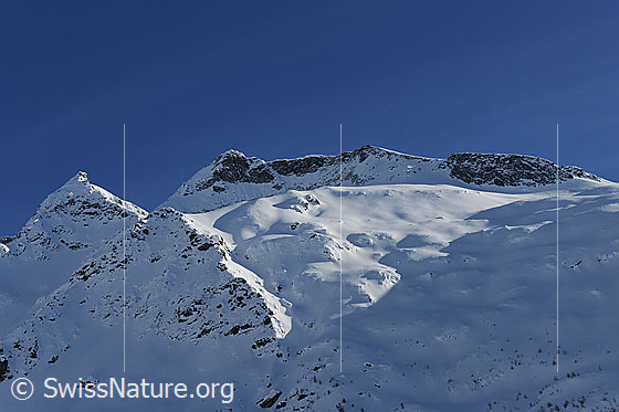 Foto: Chollerhorn und Grosses Schinhorn (Winteraufnahme).