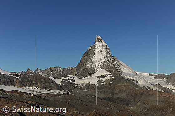 Foto: Matterhorn im Herbst
Gletscher: Furgggletscher und Matterhorngletscher