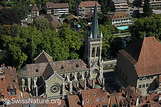 Foto: Blick vom Münster auf die Altstadt von Bern.