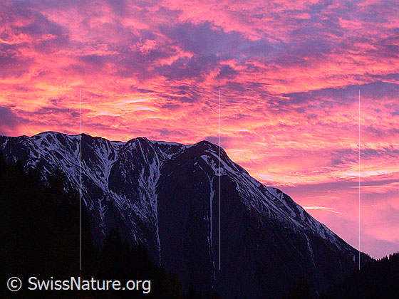 Foto: Abendstimmung über dem Breithorn