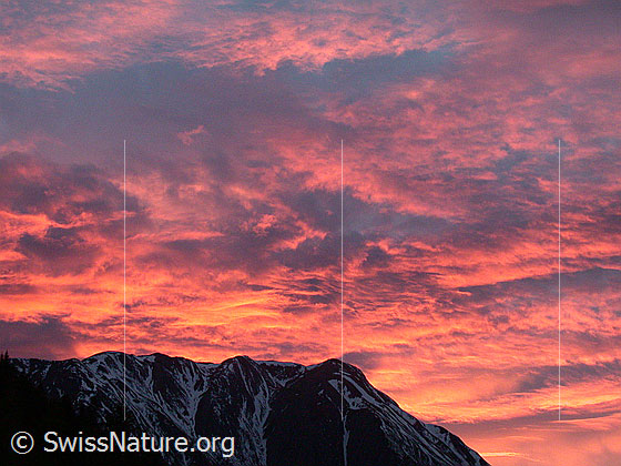 Foto: Abendstimmung über dem Breithorn