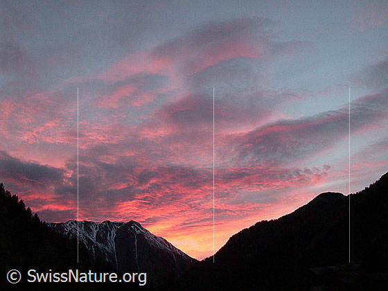 Foto: Abendstimmung über dem Breithorn