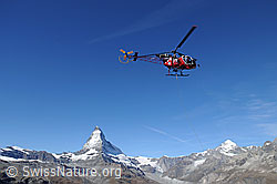 C062959: Hubschrauber vor Walliser Bergkulisse