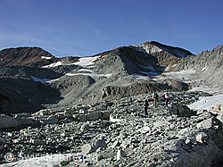 Photo: Tälligletscher: Hohsandhorn und Gerölllandschaft