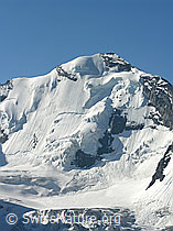 Foto: Nordwand mit Hängegletscher am Blüemlisalphorn