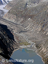 Foto: Gletschervorfeld zwischen Grimselsee (Stausee) und Unteraargletscher