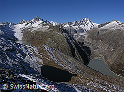 Foto: Sidelhorn: Oberaarsee, Triebtenseewli und Grimselsee
