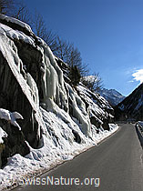 F033265: Eiszapfen am Strassenrand