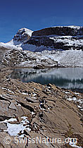 F043181: Bergsee von Felsen umgeben