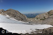 F110412: Im Aufstieg zum Schnidejoch: Blick auf den Chilchligletscher