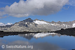 Photo: Spiegelung der Gärstenhörner in Gletschersee