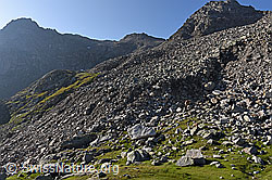 Photo: Front of a rock glacier