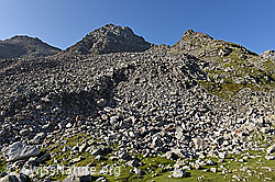 Photo: Front of a rock glacier
