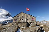 Kalenderbild SAC-Hütte mit Schweizer Fahne